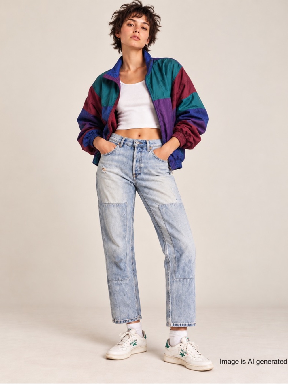 Everlane 90s Cheeky Patchwork Distressed Jean Organic Cotton Size 25 - Picture 4 of 4